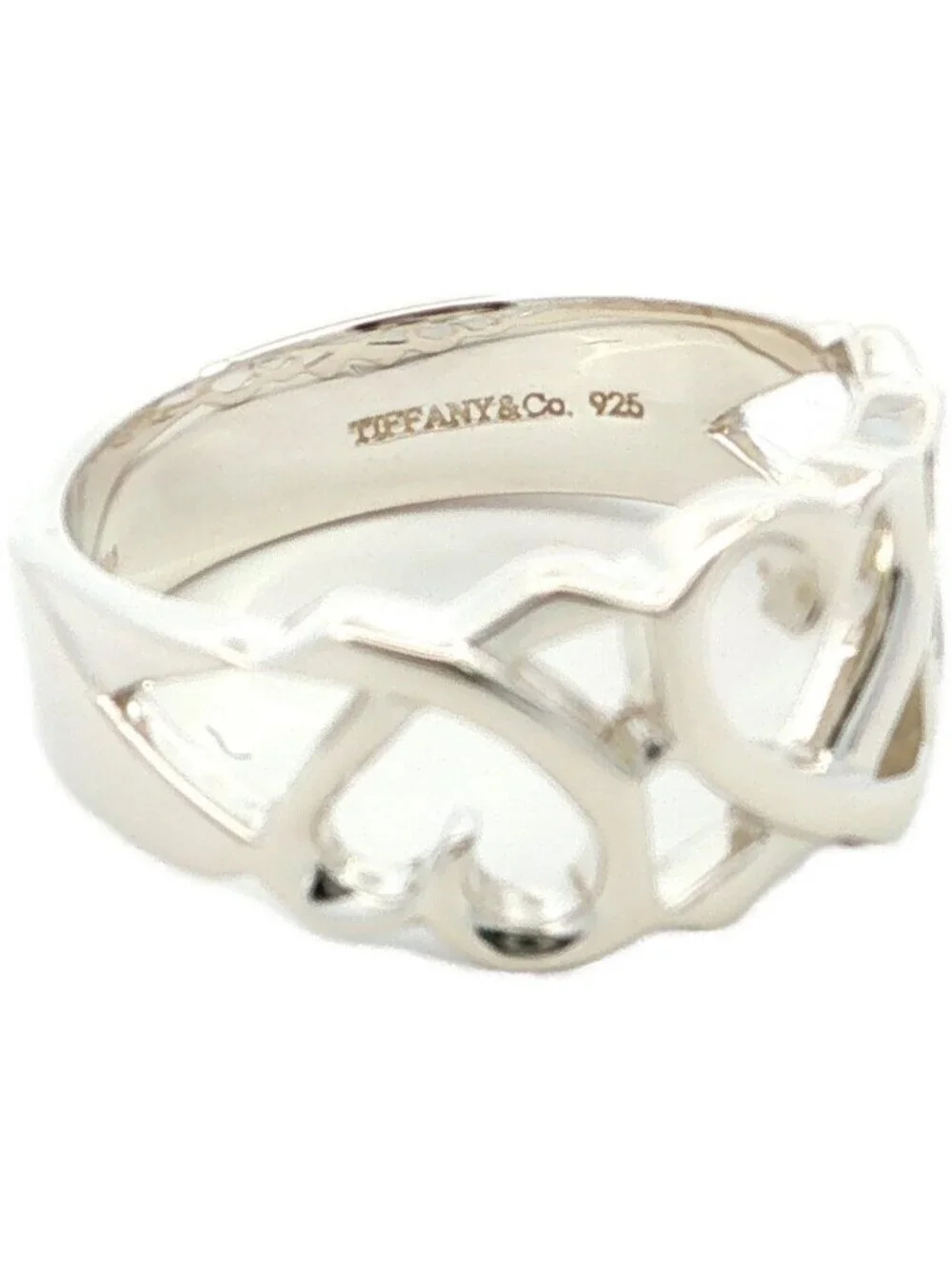 Tiffany & Co Triple Loving Ring 52 Silver